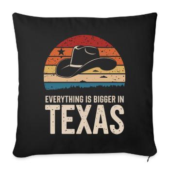 Texas State Texans Texas - Sofa pillowcase 17,3'' x 17,3'' (45 x 45 cm) - black - Front