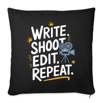 Filmmaker Film Director Cinematographer Film - Sofa pillowcase 17,3'' x 17,3'' (45 x 45 cm) - black - Front