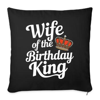 Femme Épouse Partenaire Famille Marié - Housse de coussin décorative 45 x 45 cm - noir - Devant