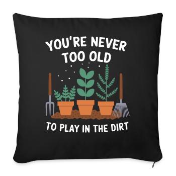 Gardener Garden Plants Gardening - Sofa pillowcase 17,3'' x 17,3'' (45 x 45 cm) - black - Front