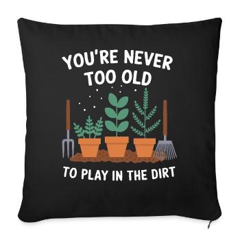 Gardener Garden Plants Gardening - Sofa pillowcase 17,3'' x 17,3'' (45 x 45 cm) - black - Front