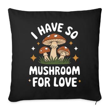 Mushroom Mushrooms Funghi Mushroom - Sofa pillowcase 17,3'' x 17,3'' (45 x 45 cm) - black - Front