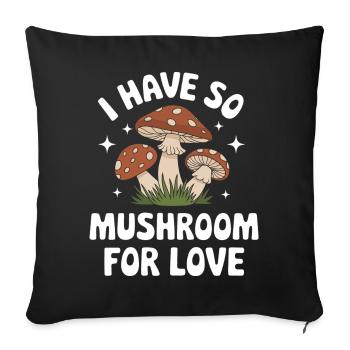 Mushroom Mushrooms Funghi Mushroom - Sofa pillowcase 17,3'' x 17,3'' (45 x 45 cm) - black - Front