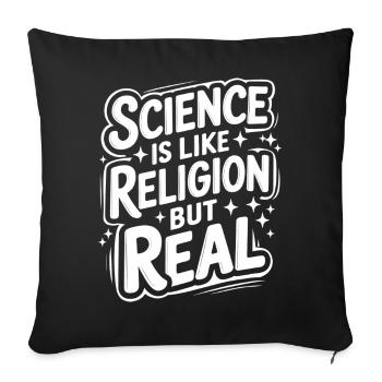 Atheismus Atheist Anti-Religion Agnostiker - Sofakissenbezug 45 x 45 cm - Schwarz - Vorne