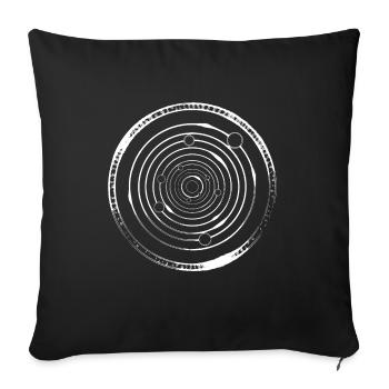 Cercles runiques Archéologie - Housse de coussin décorative 45 x 45 cm - noir - Devant