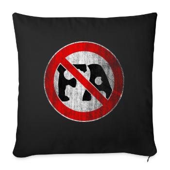 Italian Antifa Italy - Sofa pillowcase 17,3'' x 17,3'' (45 x 45 cm) - black - Front