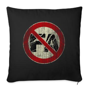 antifa italy fa italy italian - Sofa pillowcase 17,3'' x 17,3'' (45 x 45 cm) - black - Front