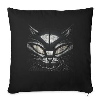 EvilCat Robot - Sofa pillowcase 17,3'' x 17,3'' (45 x 45 cm) - black - Front