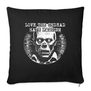 Zombie contre fascisme Zombies - Housse de coussin décorative 45 x 45 cm - noir - Devant