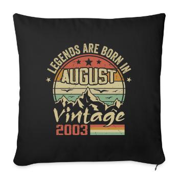 August 2003 Anniversary 2003 - Legends August 2003 - Sofa pillowcase 17,3'' x 17,3'' (45 x 45 cm) - black - Front