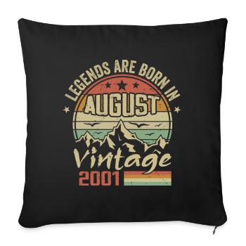 August 2001 Anniversary 2001 - Legends August 2001 - Sofa pillowcase 17,3'' x 17,3'' (45 x 45 cm) - black - Front