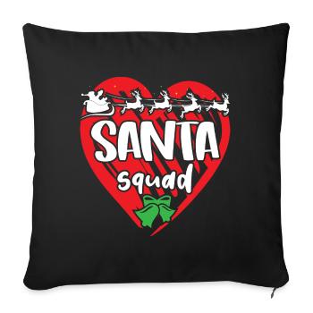 Santa Squad Merry Christmas - Sofa pillowcase 17,3'' x 17,3'' (45 x 45 cm) - black - Front