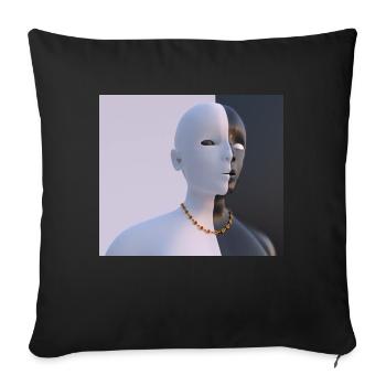 Two Face - Sofa pillowcase 17,3'' x 17,3'' (45 x 45 cm) - black - Front