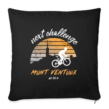 Rennrad Next Challenge: Mont Ventoux ! - Sofakissenbezug 45 x 45 cm - Schwarz - Vorne
