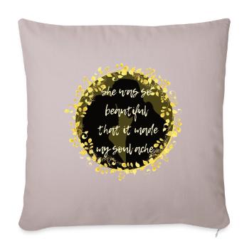 Adrian Ivashkov, Sydney Sage Quote Richelle Mea - Sofa pillowcase 17,3'' x 17,3'' (45 x 45 cm) - light taupe - Front