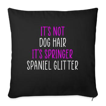 Springer spaniel glitter - Sofa pillowcase 17,3'' x 17,3'' (45 x 45 cm) - black - Front