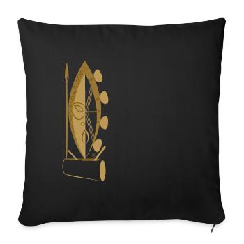 EKANG V1 OR - Housse de coussin décorative 45 x 45 cm - noir - Devant