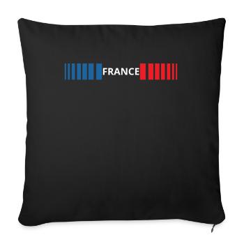 France - Sofa pillowcase 17,3'' x 17,3'' (45 x 45 cm) - black - Front