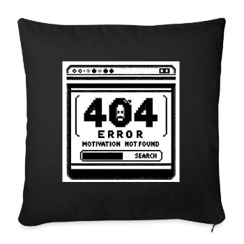 404 error - Sofa pillowcase 17,3'' x 17,3'' (45 x 45 cm) - black - Front