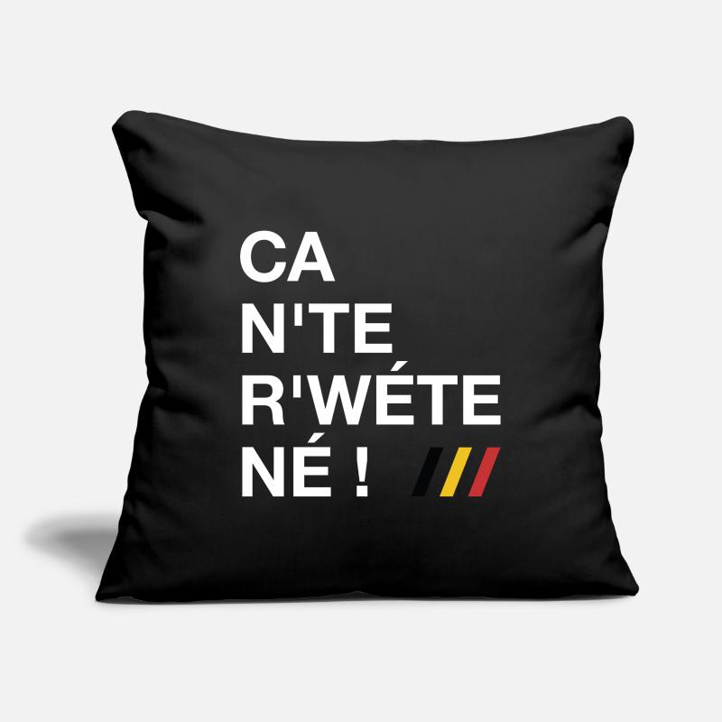 Ca n'te r'wéte né ! - Ca ne te regarde pas ! Housse de coussin décorative 45 x 45 cm