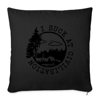 JE SUIS NUL À CIVILISATION 2 - Housse de coussin décorative 45 x 45 cm - noir - Devant