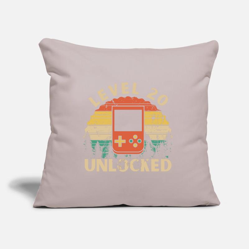 Level 20 Unlocked Housse de coussin décorative 45 x 45 cm