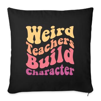 Funny Teachers Quote - Sofa pillowcase 17,3'' x 17,3'' (45 x 45 cm) - black - Front