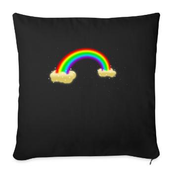 Arc en ciel - Housse de coussin décorative 45 x 45 cm - noir - Devant