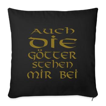 auch die götter stehen II - Sofakissenbezug 45 x 45 cm - Schwarz - Vorne