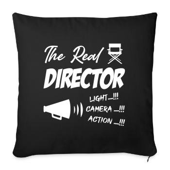 Trhe Real Director Light Camera Action - Sofa pillowcase 17,3'' x 17,3'' (45 x 45 cm) - black - Front