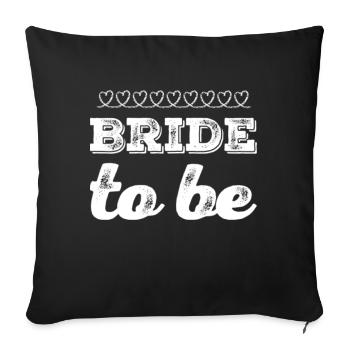 future mariée - Housse de coussin décorative 45 x 45 cm - noir - Devant