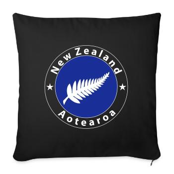 New Zealand - Sofakissenbezug 45 x 45 cm - Schwarz - Vorne