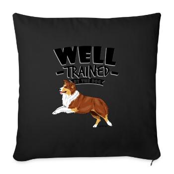 Berger australien bien 17 - Housse de coussin décorative 45 x 45 cm - noir - Devant