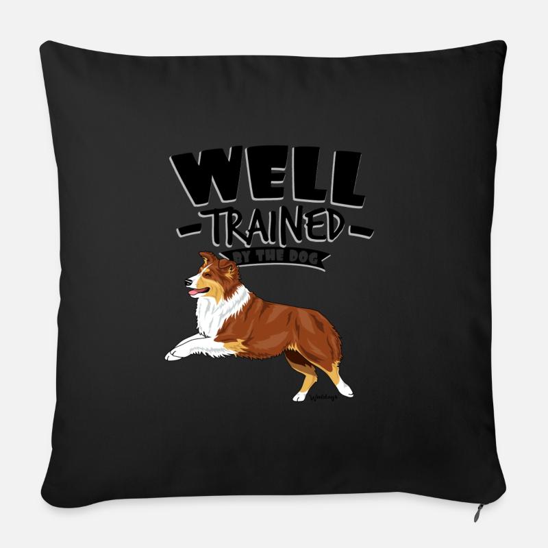 Berger australien bien 17 - Housse de coussin décorative 45 x 45 cm - noir