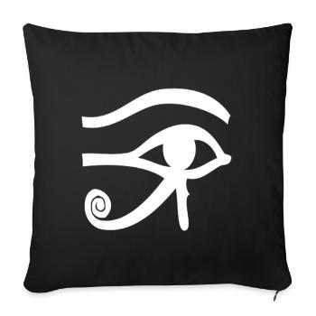 Third Eye-Eye Horus Pineal Gland T-Shirt - Sofa pillowcase 17,3'' x 17,3'' (45 x 45 cm) - black - Front