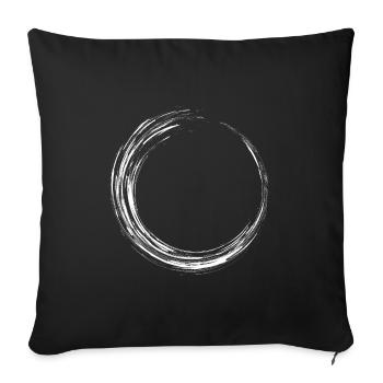 Circle Design Variant Nouveau Weß - Housse de coussin décorative 45 x 45 cm - noir - Devant