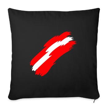 Austria flag colors - Sofa pillowcase 17,3'' x 17,3'' (45 x 45 cm) - black - Front