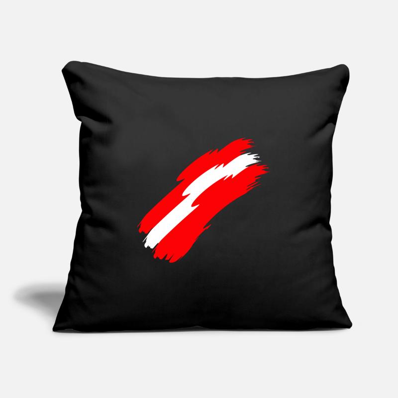 Autriche drapeau couleurs Housse de coussin décorative 45 x 45 cm