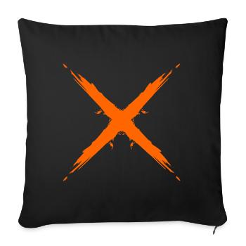 Cross Design Vector Brush New - Sofa pillowcase 17,3'' x 17,3'' (45 x 45 cm) - black - Front