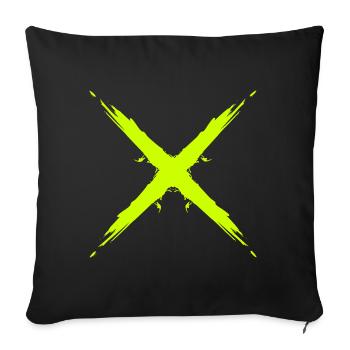 Cross design vector yellow - Sofa pillowcase 17,3'' x 17,3'' (45 x 45 cm) - black - Front