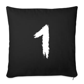 Number 1 number one - Sofa pillowcase 17,3'' x 17,3'' (45 x 45 cm) - black - Front
