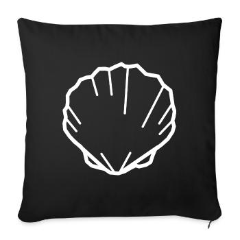 shell white - Sofa pillowcase 17,3'' x 17,3'' (45 x 45 cm) - black - Front