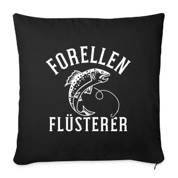 Forelle - Sofakissenbezug 45 x 45 cm - Schwarz - Vorne