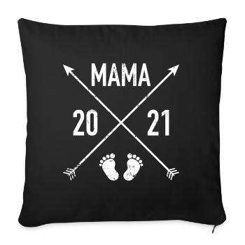 Mama 2021 - Sofakissenbezug 45 x 45 cm - Schwarz - Vorne