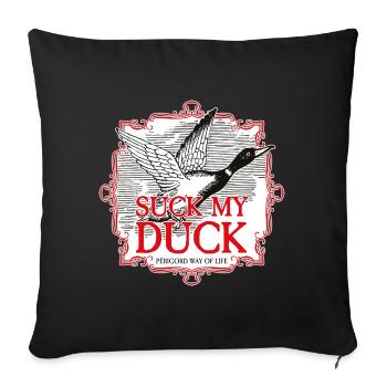 Suck My Duck - Périgord Life - Housse de coussin décorative 45 x 45 cm - noir - Devant