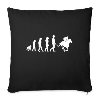 EVOLUTION HORSE - EVOLUTION DES REITENS - Sofakissenbezug 45 x 45 cm - Schwarz - Vorne