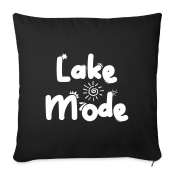 Lake Mode T-shirt I Women Lake Life Summer Shirt - Housse de coussin décorative 45 x 45 cm - noir - Devant