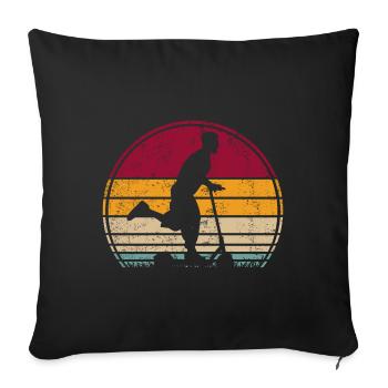 Pedal Scooter E-Scooter Scooter Électrique Rétro Vintage - Housse de coussin décorative 45 x 45 cm - noir - Devant