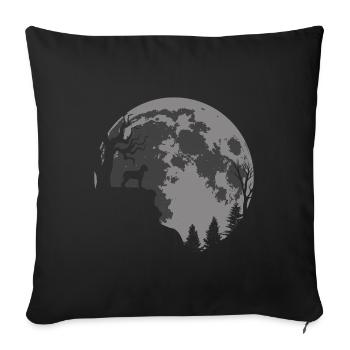 Lagotto Romagnolo Moon Silhouette - Sofa pillowcase 17,3'' x 17,3'' (45 x 45 cm) - black - Front