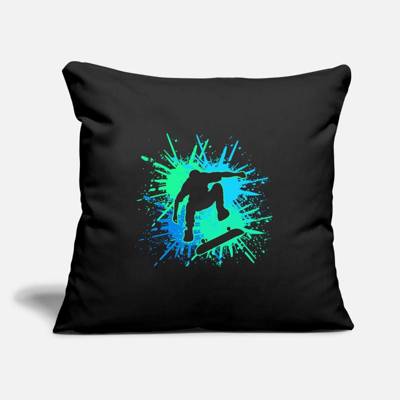 patineur Housse de coussin décorative 45 x 45 cm
